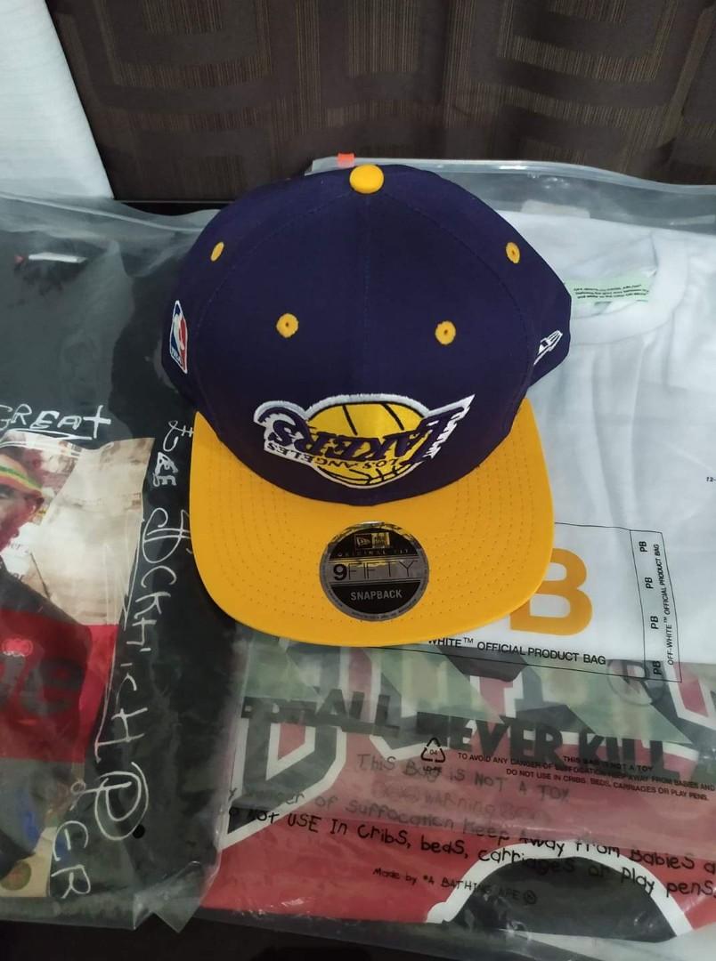 upside down lakers hat