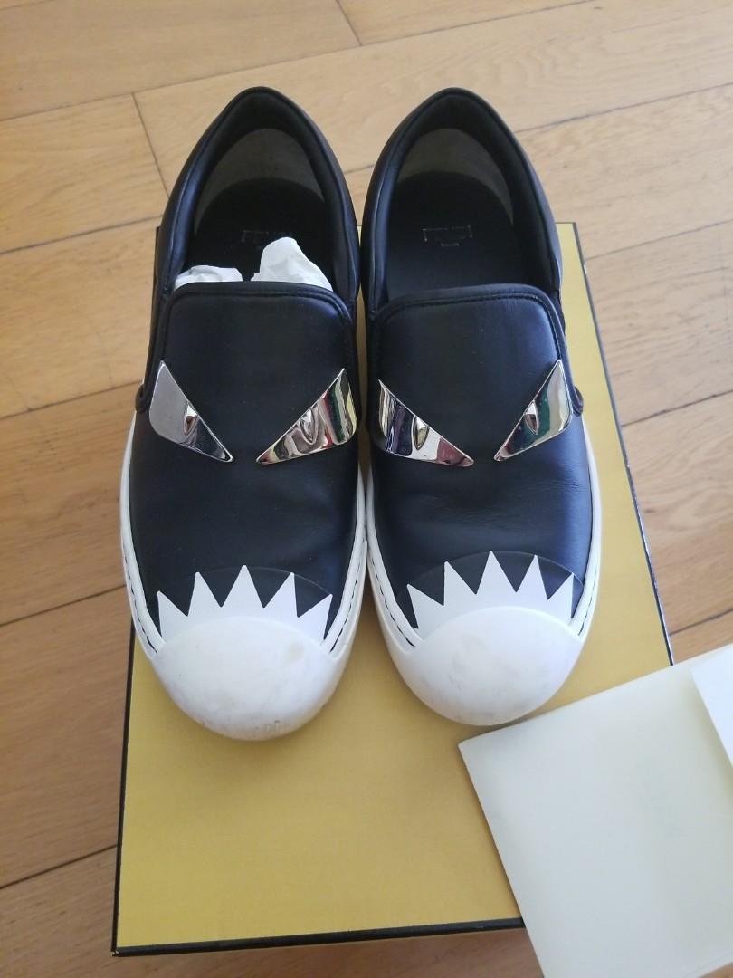 fendi monster slip on