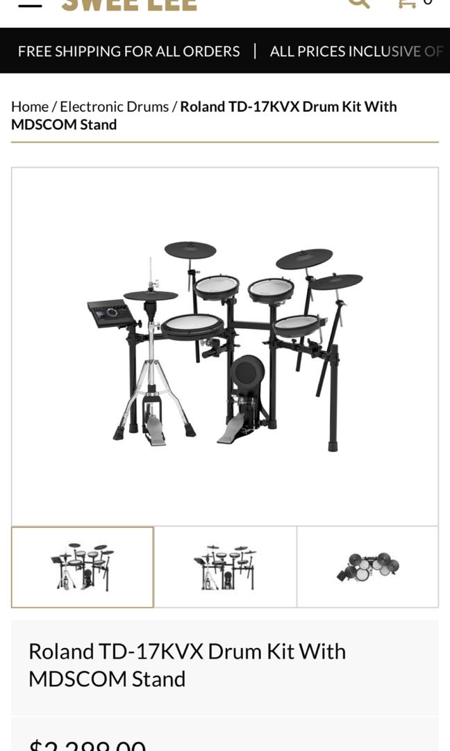 Roland TD17KVX Electronic Drum Set, Hobbies & Toys, Music & Media