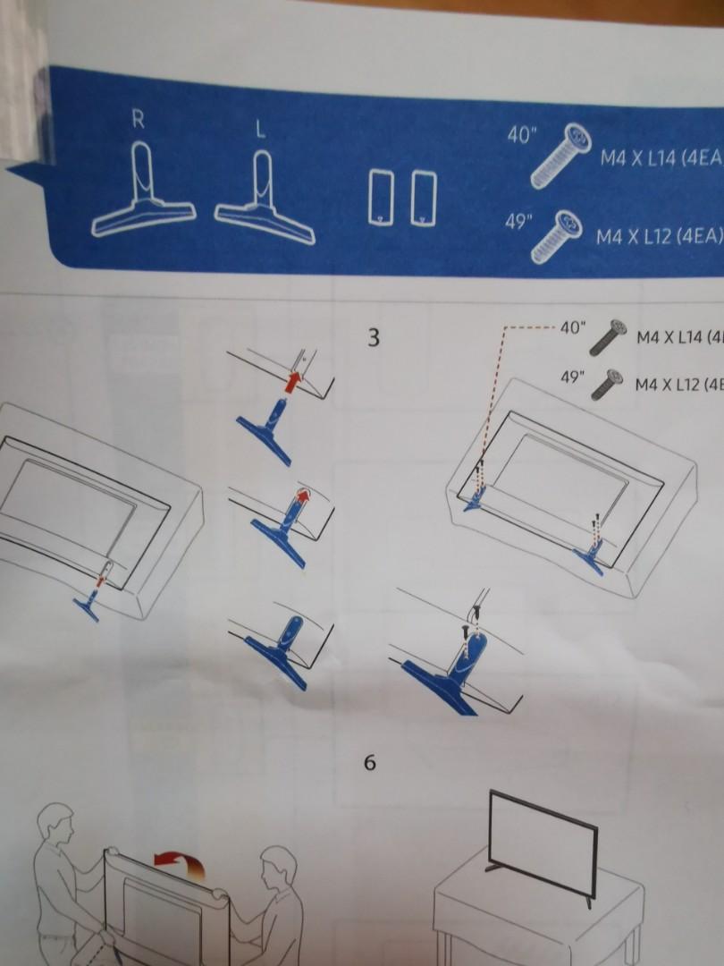 Samsung smart TV stand, base, legs, Home Appliances, TVs