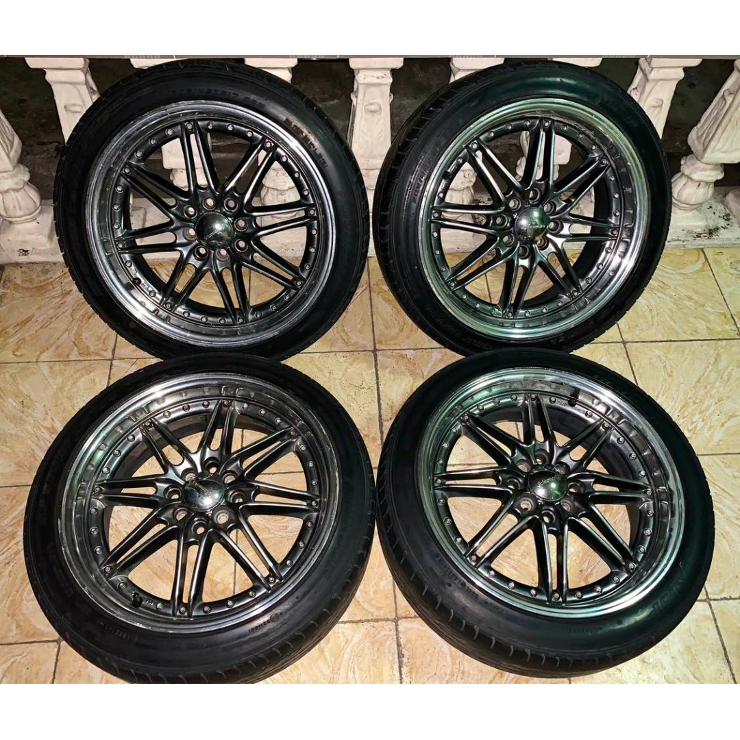 Schumacher 17 Chrome Mags Car Parts Accessories Mags And Tires On Carousell