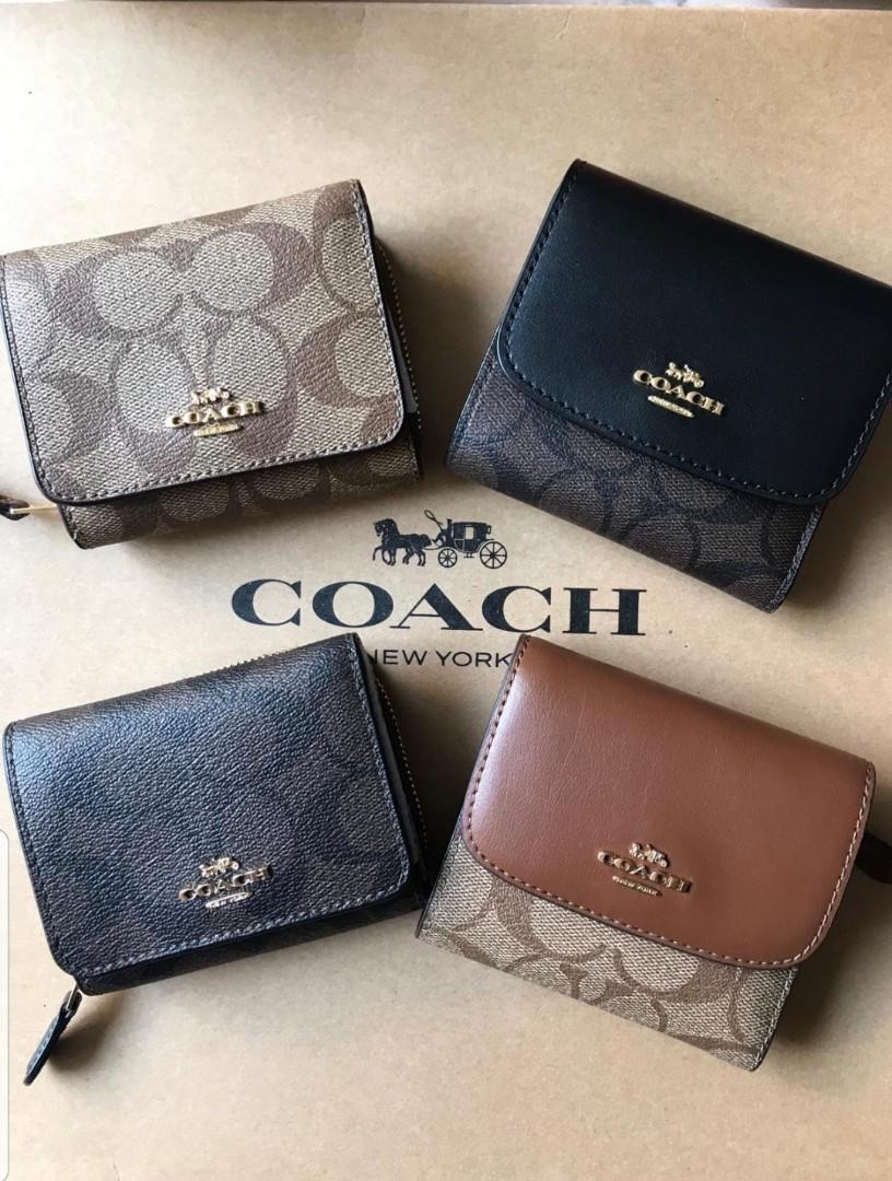 coach mini trifold wallet