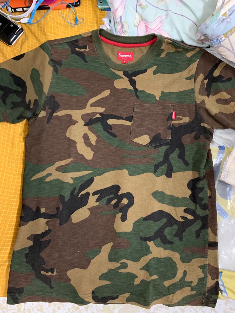 supreme camo pocket tee