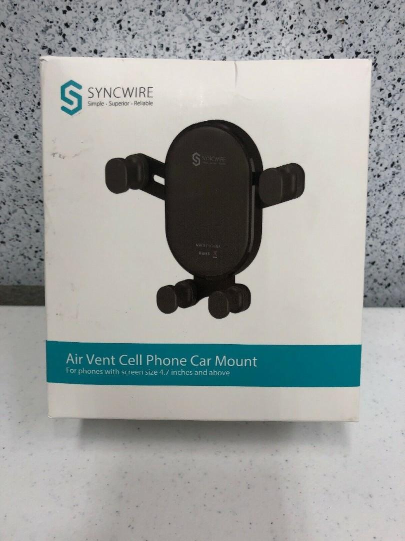 Samsung Galaxy S10 Plus//S10//S9//S8//S7//Note Series and More Syncwire 2-in-1 Air Vent Phone Holder Gravity Automatic Locking Universal Car Cell Phone Mount Compatible iPhone Xs MAX//XS//XR//X//8//8 Plus