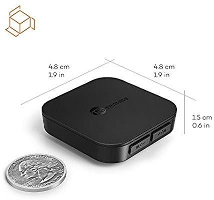 TaoTronics TT-BA07 Bluetooth 5.0 2-in-1 Transmitter and Receiver Wireless  3.5mm Adapter with aptX LL for sale online