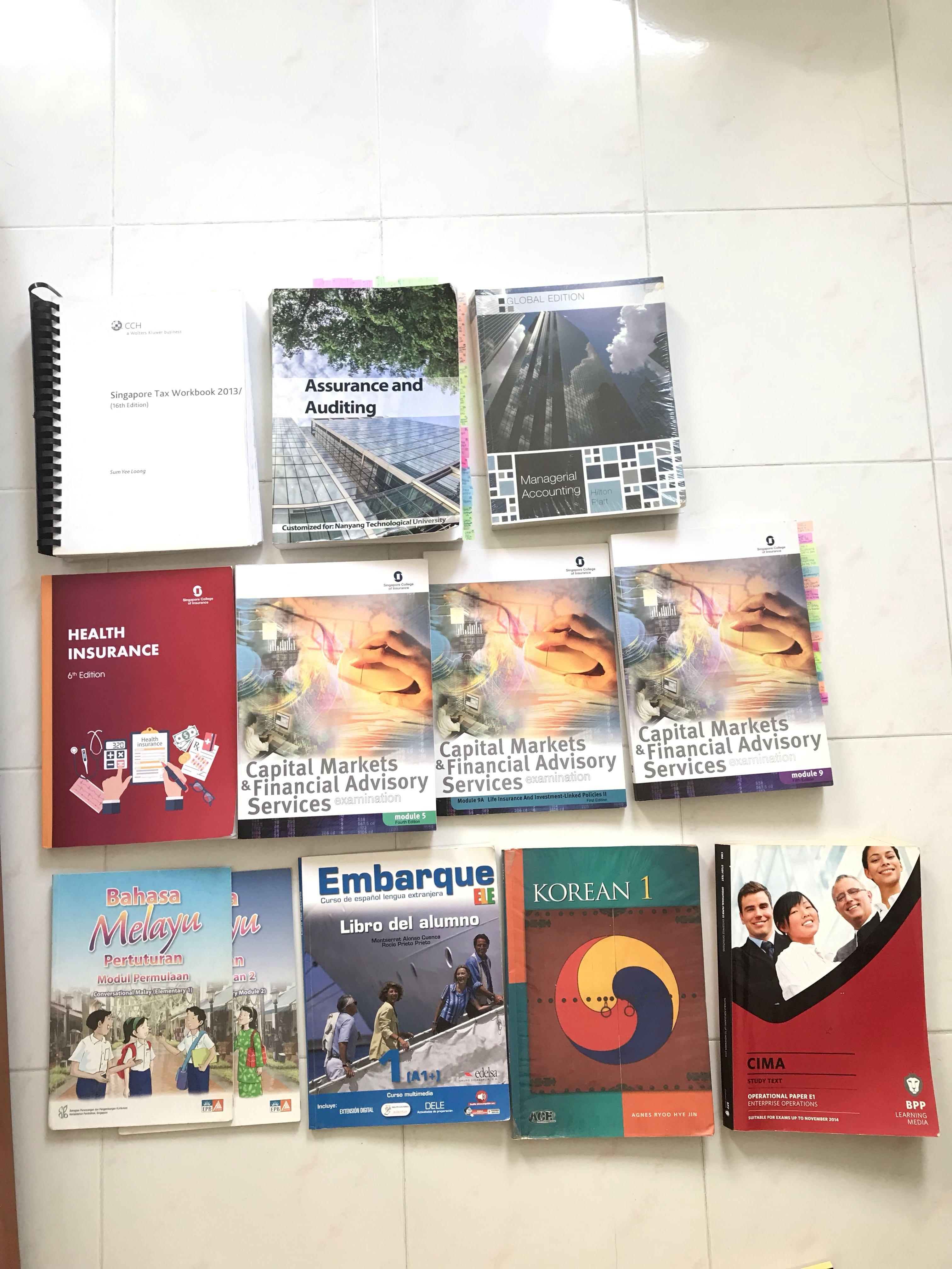 Textbooks For Sale Sp Tax Ntu Audit Insurance Malay Elementary1 2 Cima Books Stationery Textbooks Professional Studies On Carousell