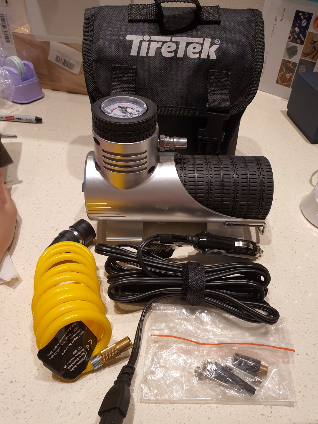 TireTek Compact Pro Tyre Inflator 12v Electric Air Tool Car Tyre