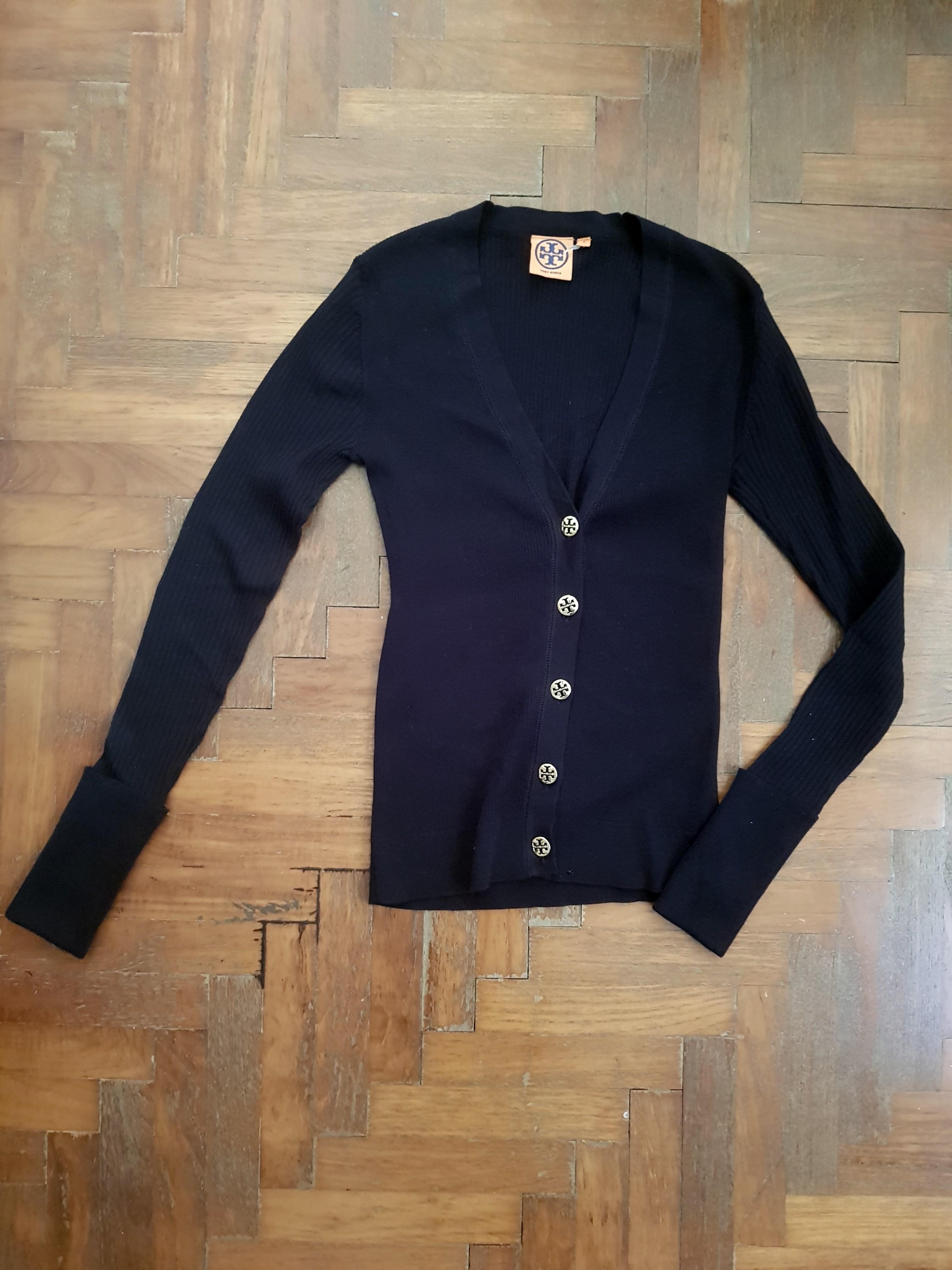 Tory Burch Black Button Cardigan, Women's Fashion, Tops, Other Tops on  Carousell