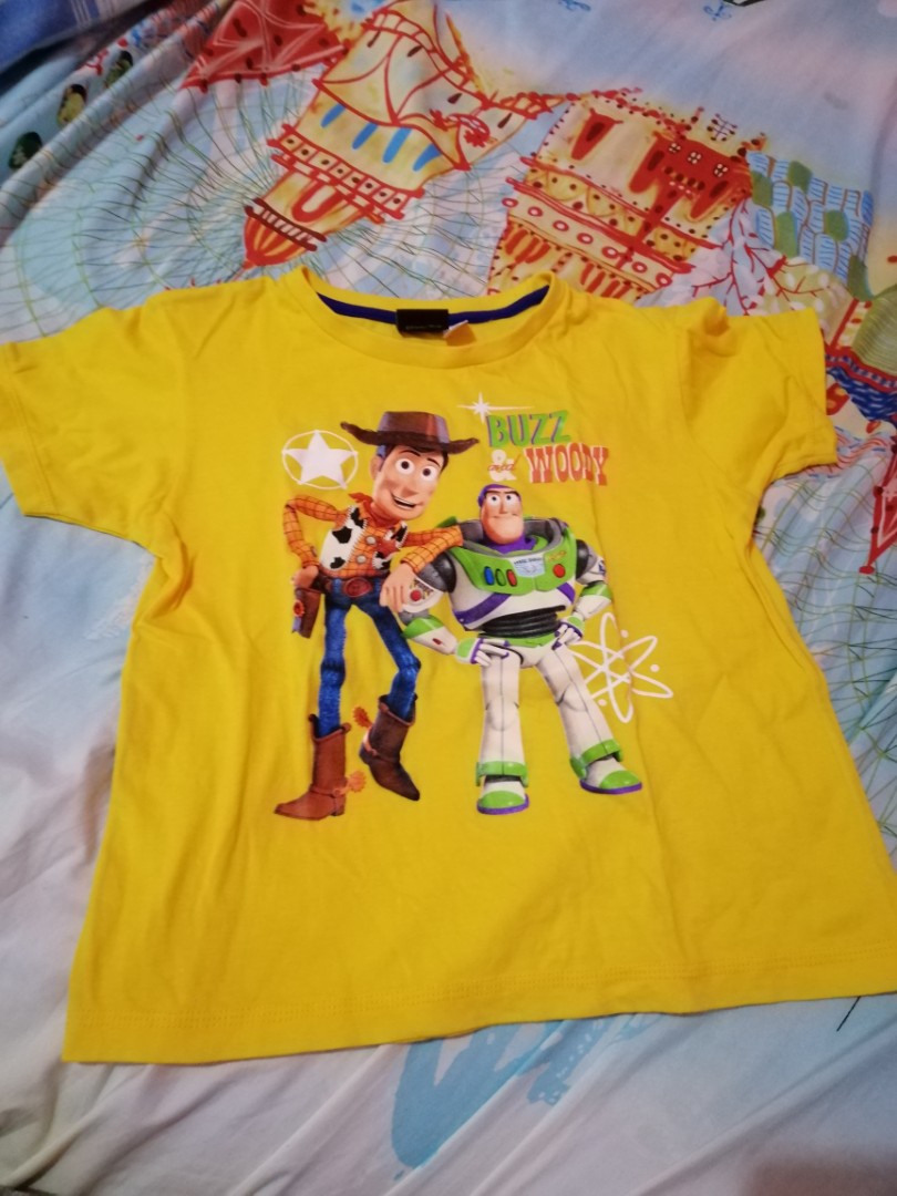 Toy Story Yellow Shirt, Babies & Kids, Babies & Kids Fashion on Carousell
