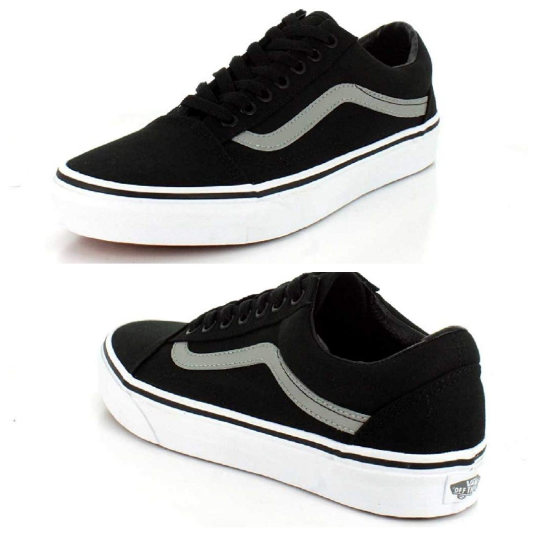canvas old skool vans all black