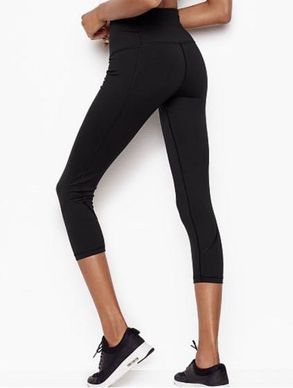 VICTORIA SPORT Knockout Black Capri Leggings with Mesh Panel Size M,  Women's Fashion, Activewear on Carousell