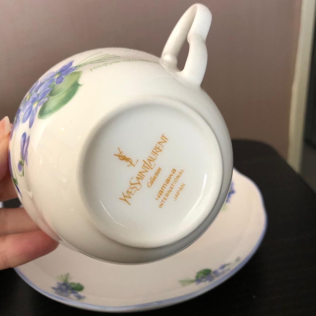 Yves Saint Laurent Lace Rim YSL Collection Coffee Cup, Furniture & Home