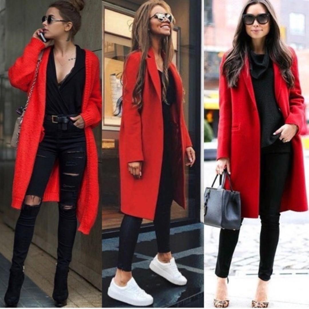 Zara red coats clearance
