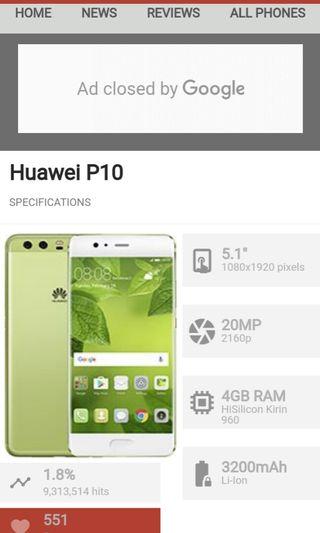 Huawei p10 4/64