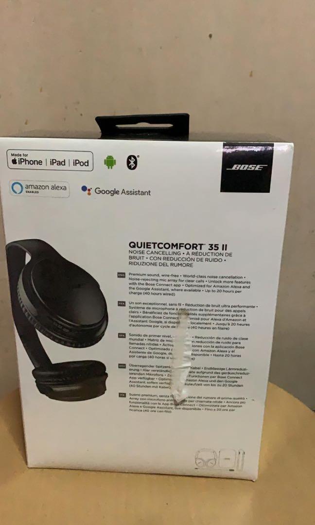 全新未開封BOSE QuietComfort 35 II 無綫藍芽耳機, 音響器材, 耳機