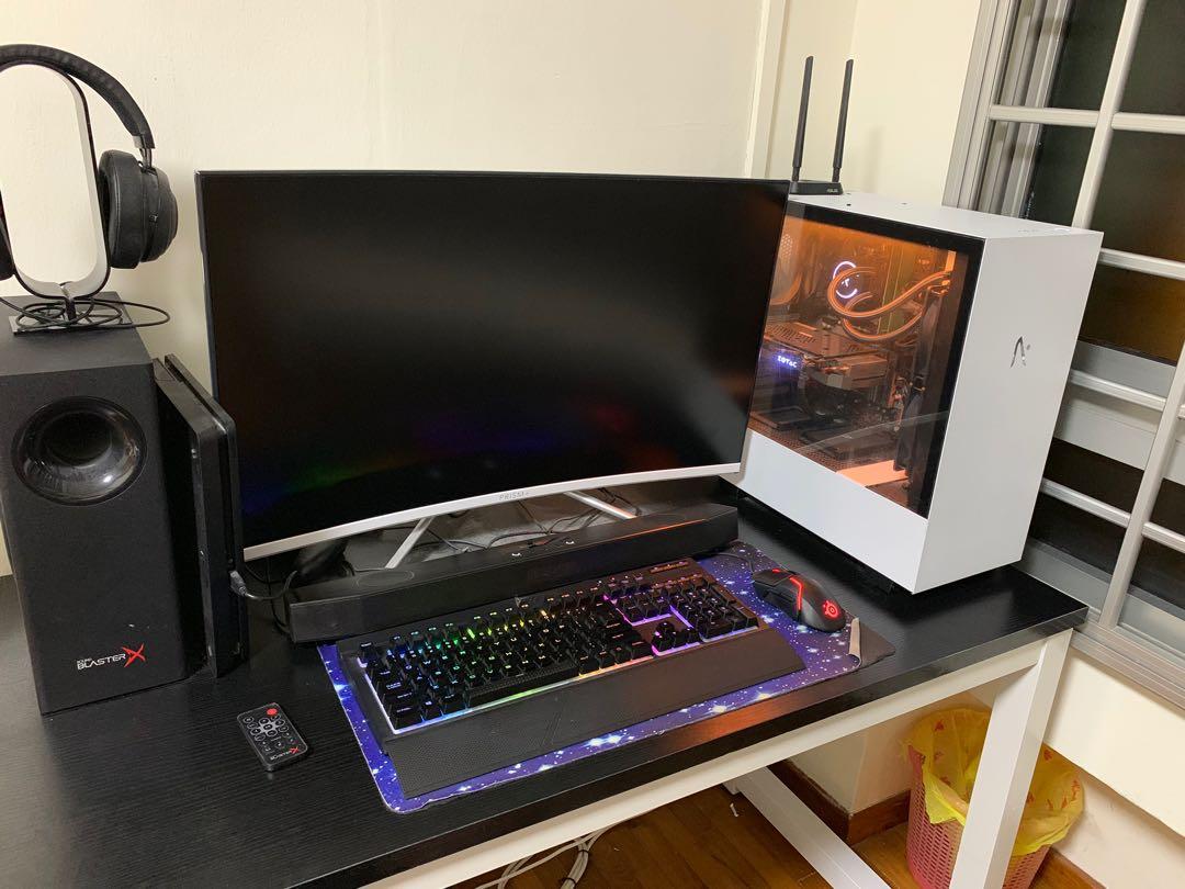 Gaming Desktop with PRISM monitor 