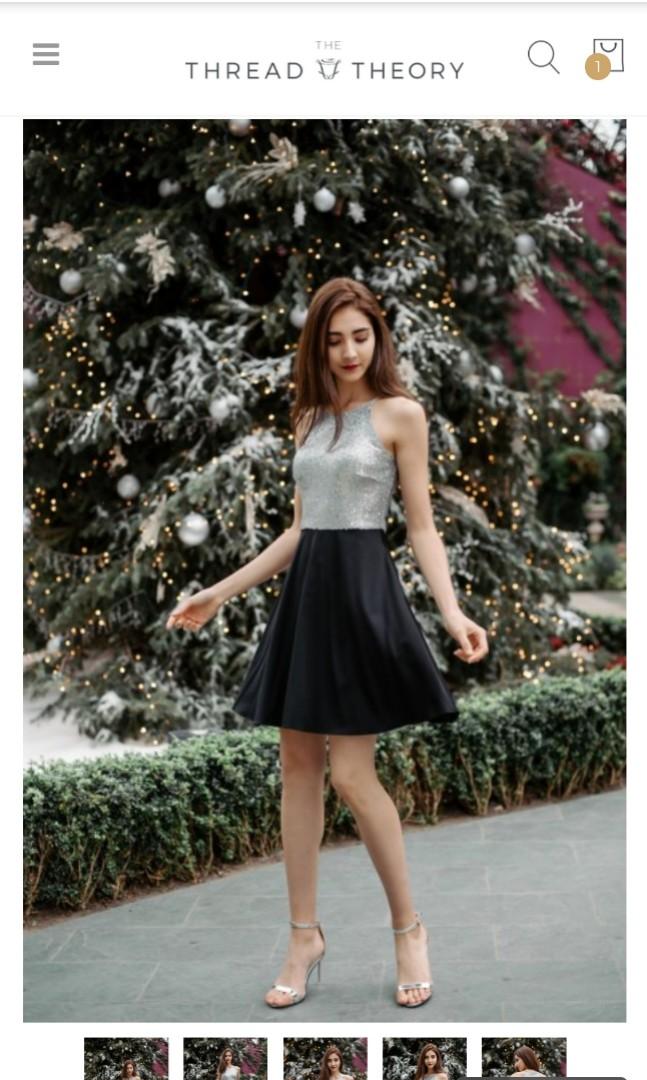 All That Glitter Dress Silver Black Women S Fashion Clothes