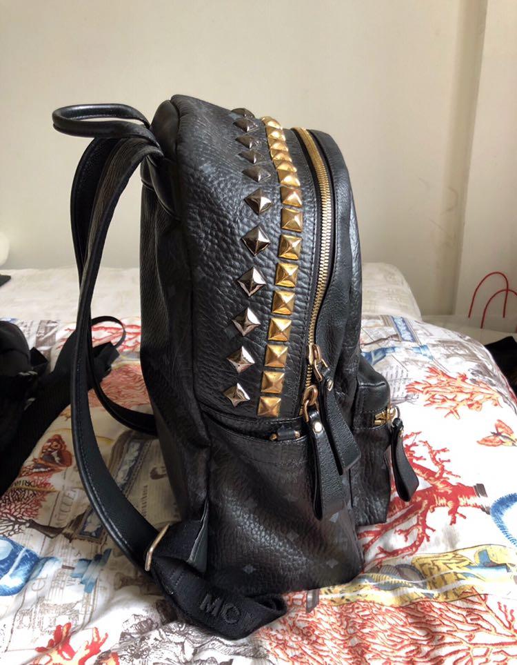 Authentic MCM Medium Black backpack, Luxury, Bags & Wallets on Carousell