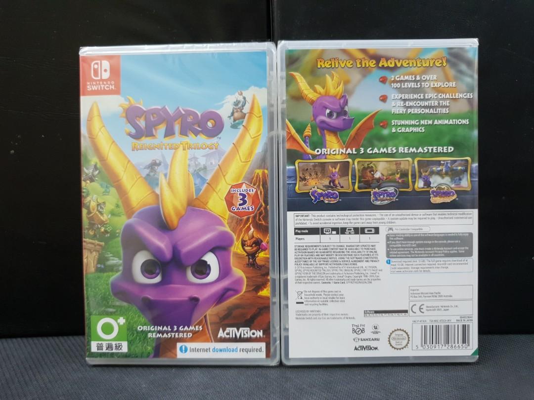 spyro reignited trilogy switch cartridge