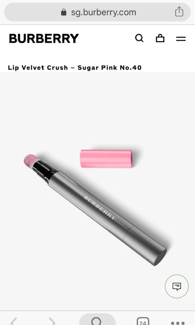 Burberry lip velvet crush - sugar pink 
