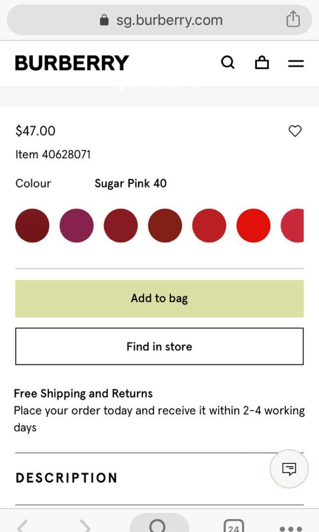 Burberry lip velvet crush sugar pink store