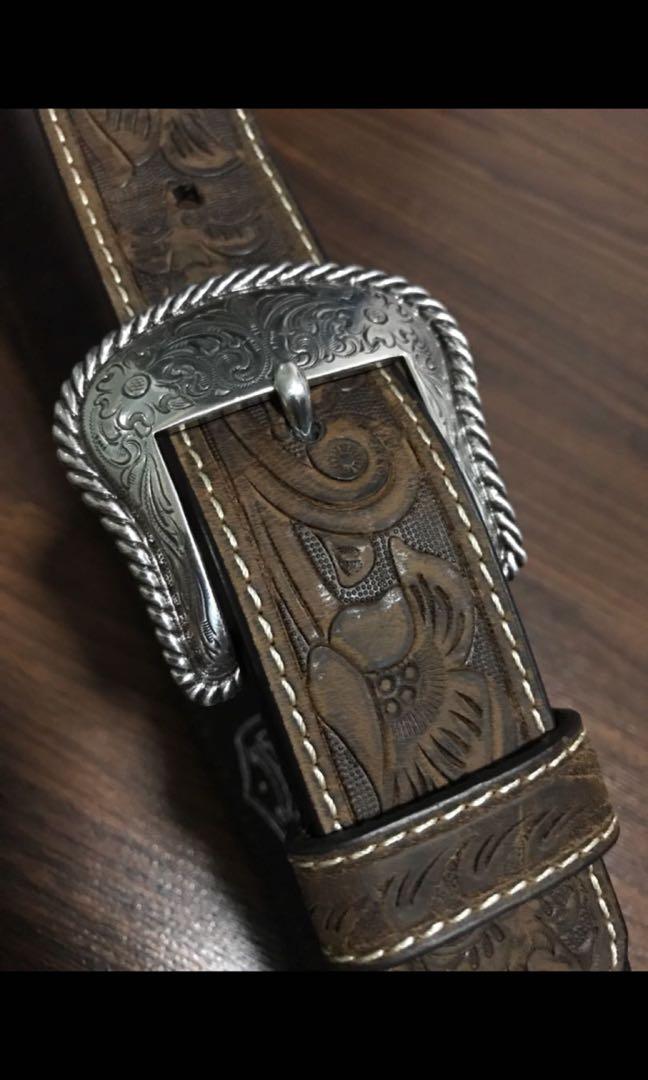 Cavender s Texas Cowboy Leather Belt Men s Fashion Watches