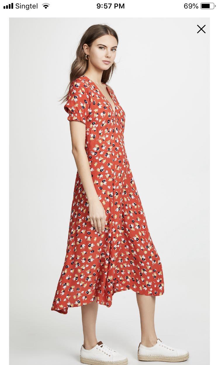 Faithfull Ari Floral Midi Dress Women s Fashion Dresses Sets