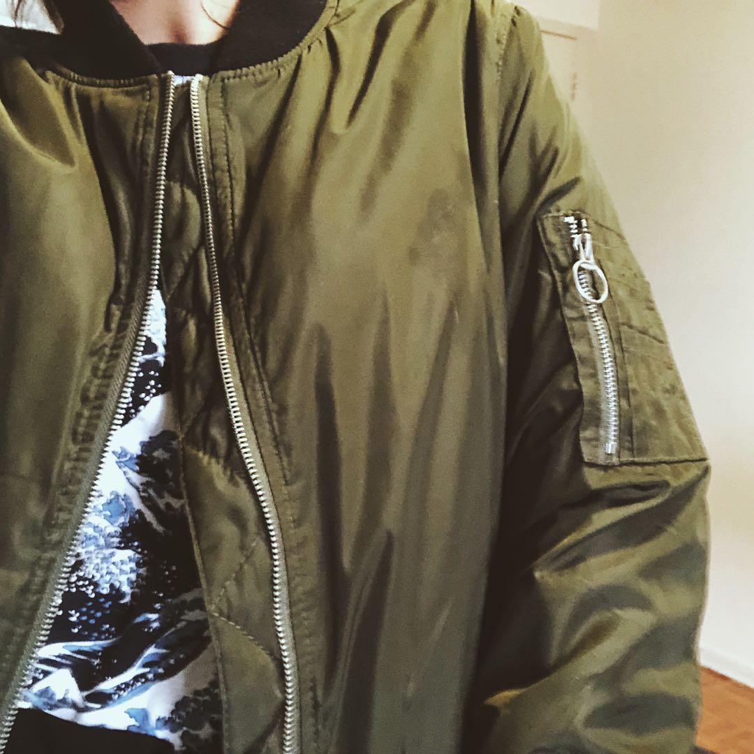Garage bomber jacket clearance