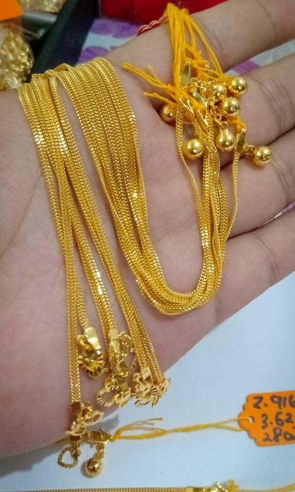 GELANG KAKI EMAS 916 ORIGINAL TULEN ASLI💯✓, Women's Fashion ...