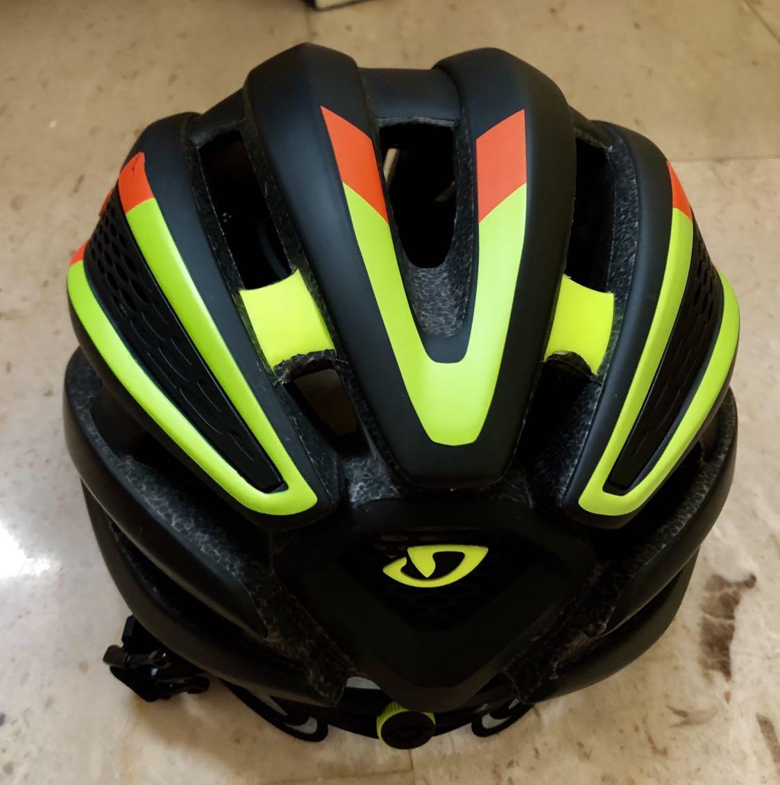 Giro Synthe Helmet Black Lime Orange L Sports Equipment