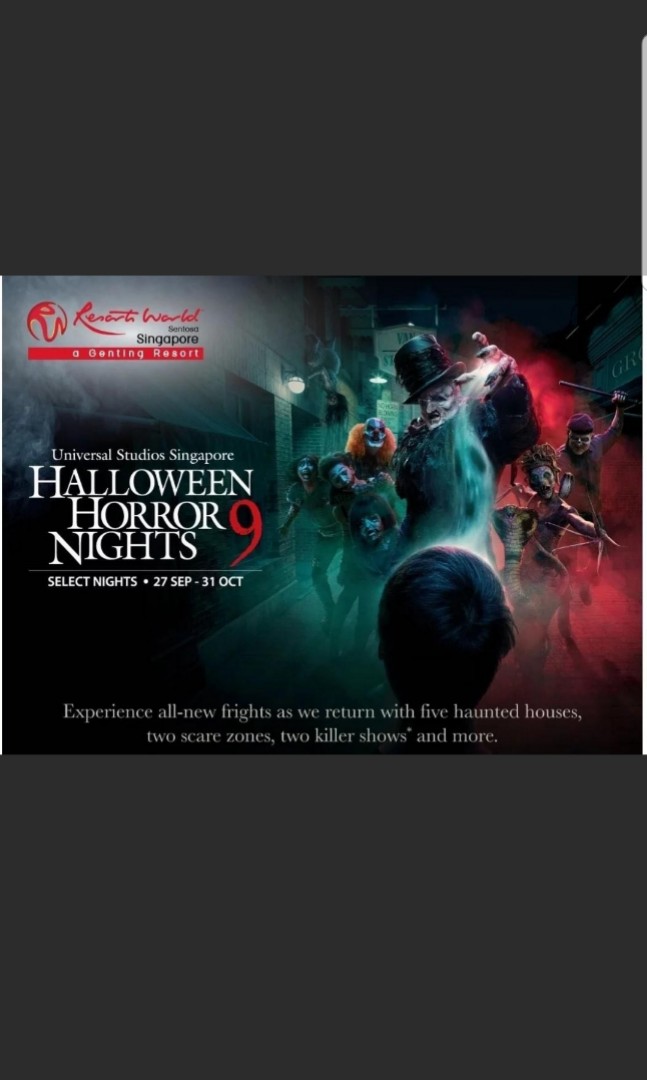 Halloween Horror Nights (HHN) Ticket, Tickets & Vouchers, Event Tickets