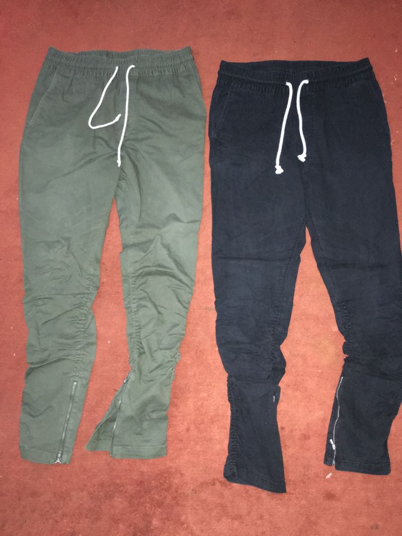 H M Twill Zipper Pants Pack