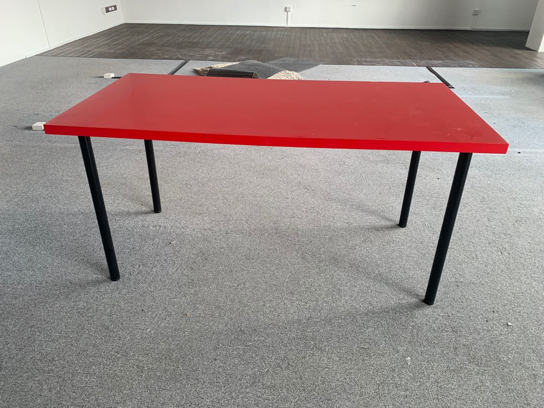 Ikea red shop table