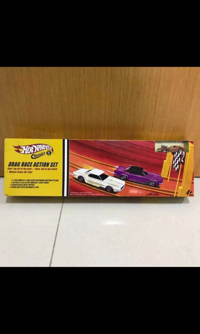hot wheels drag race action set
