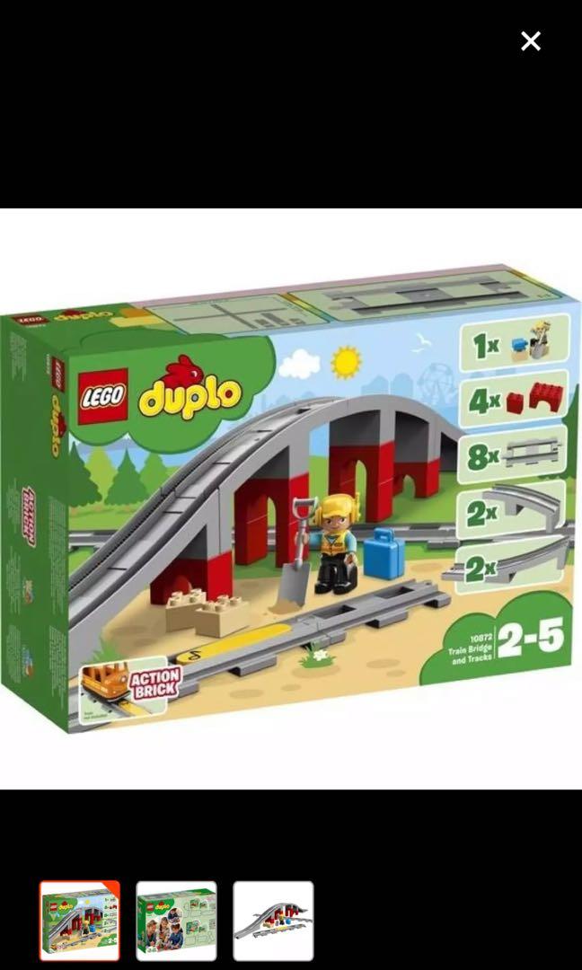 lego duplo train bridge and tracks