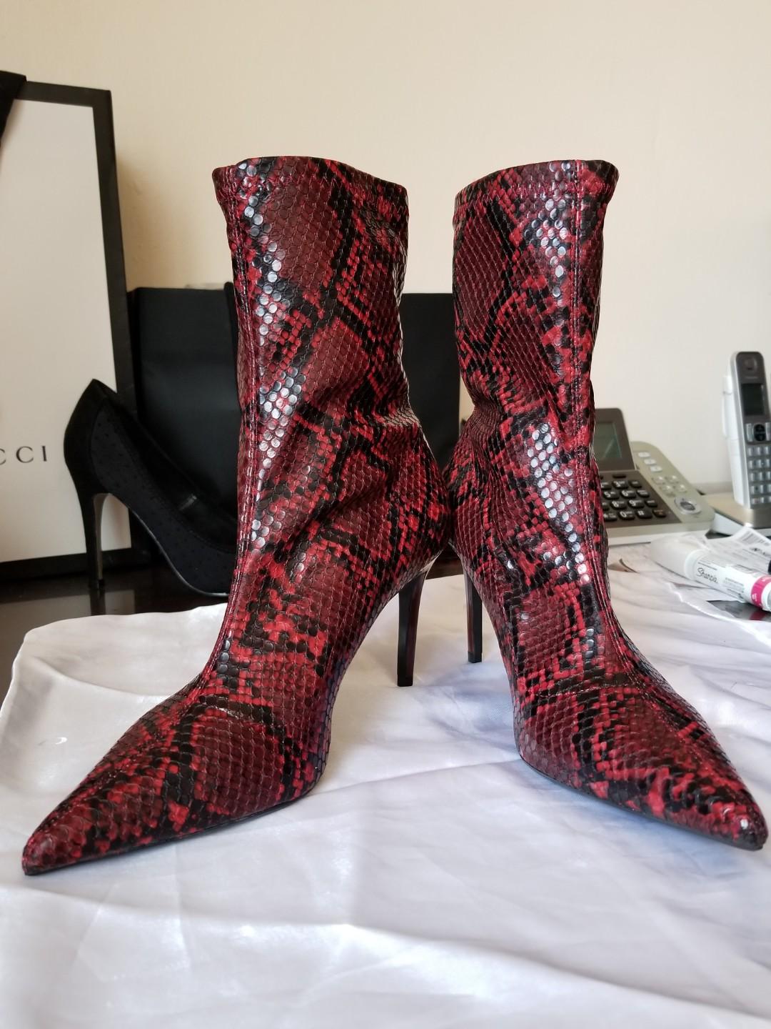 Mango snake print boots discount