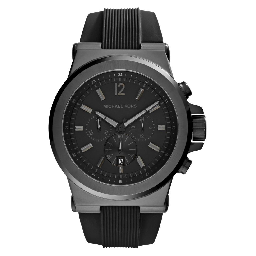 michael kors black silicone watch