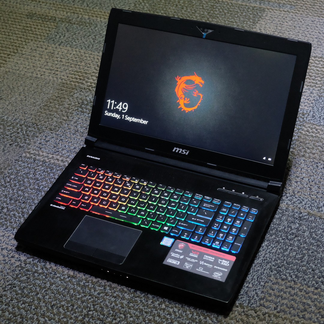 Msi Gt62vr 6re Gaming Laptop Gtx 1060 I7 6700hq 16gb Ram 128gb Ssd 1tb Hd Gsync Electronics Computers Laptops On Carousell