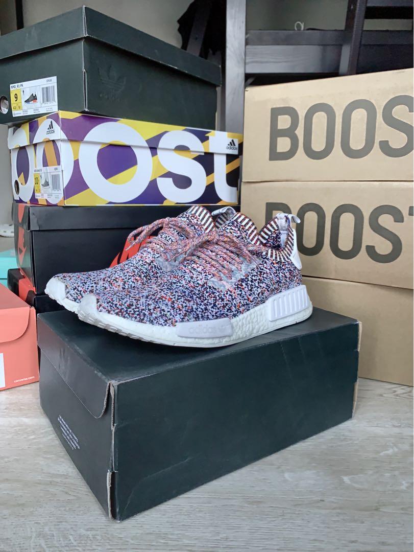 Motley Udfyld sang NMD R1 PK Colour Static Rainbow , Men's Fashion, Footwear, Sneakers on  Carousell