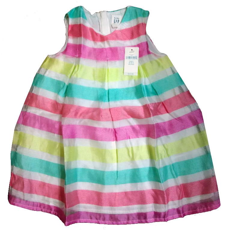 Ori Baby Gap Striped Rainbow Dress Babies Kids Girls Apparel 1 To 3 Years On Carousell