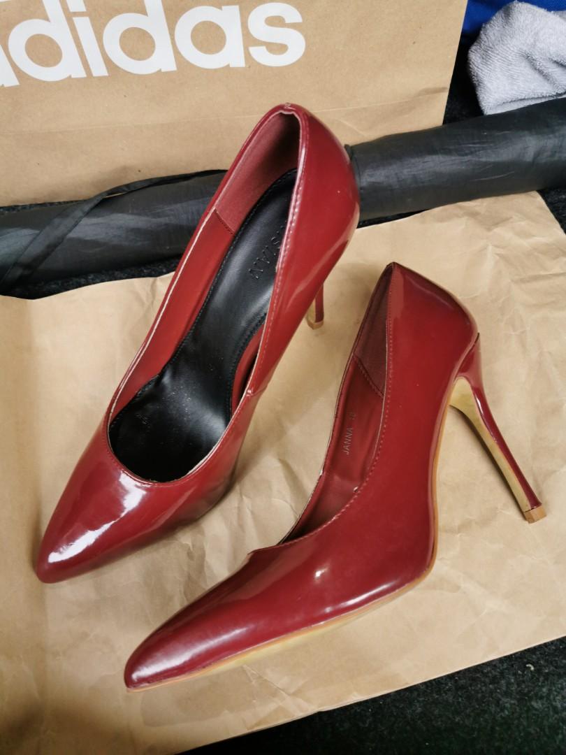 maroon stiletto heels