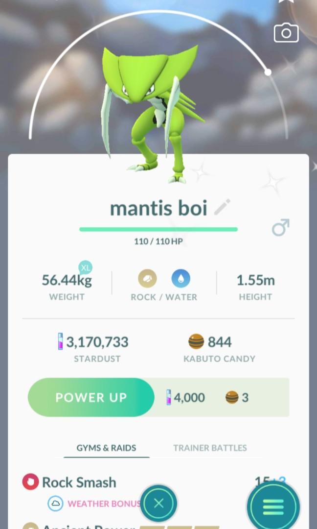 Pokemon Go Shiny Kabutops Kabuto Video Gaming Gaming Accessories Game Gift Cards Accounts On Carousell