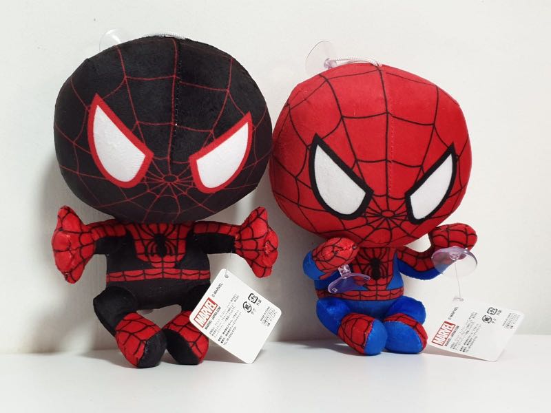 black spiderman plush toy