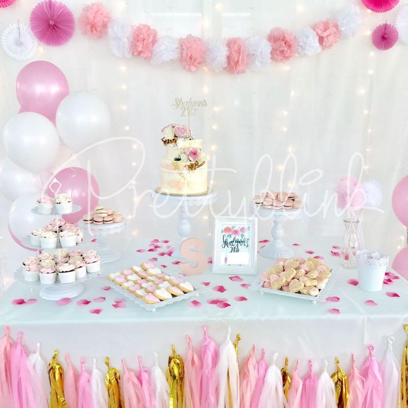 Setup Desserts Table For Baby Shower Birthday Food Drinks Baked Goods On Carousell