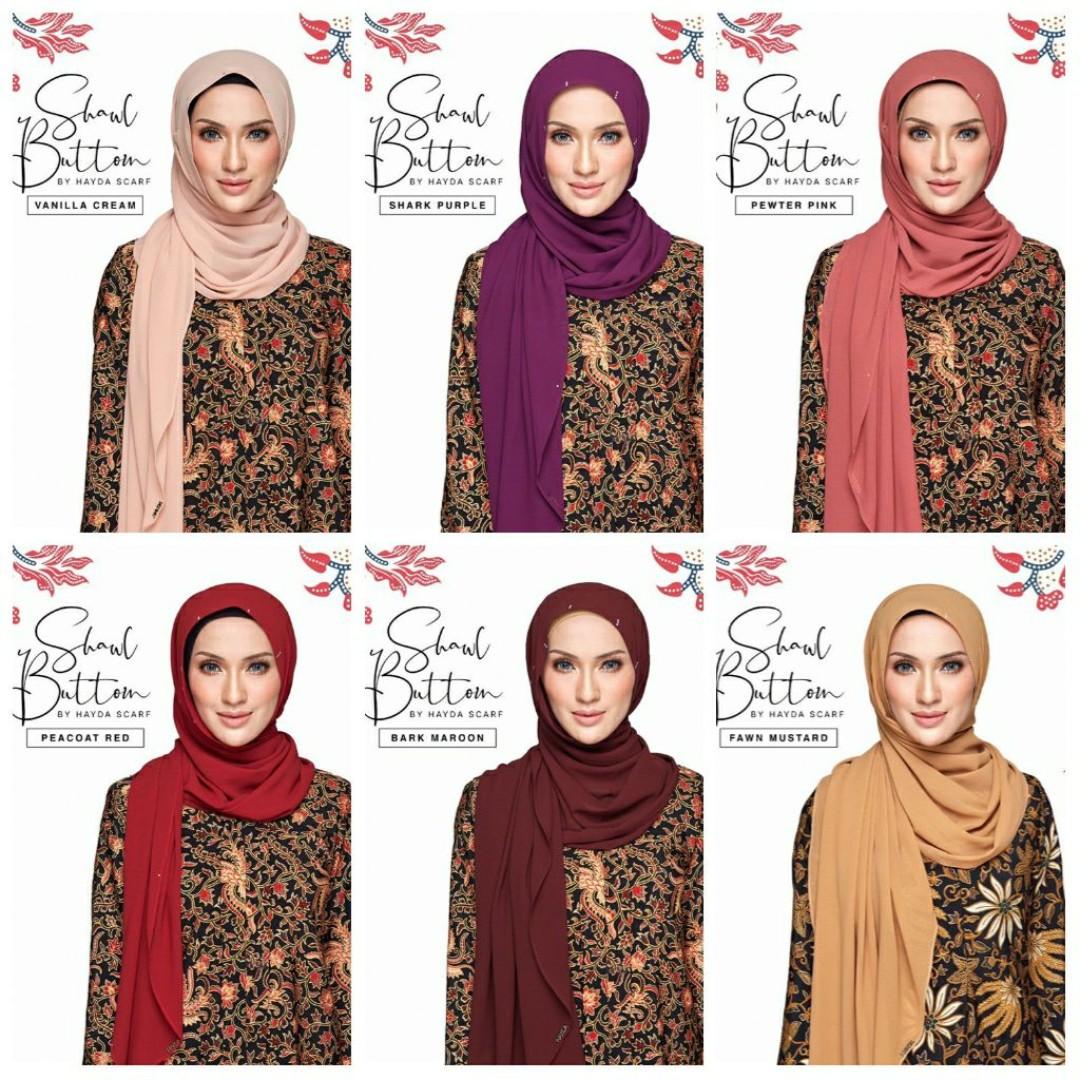 Shawl button hayda scarf