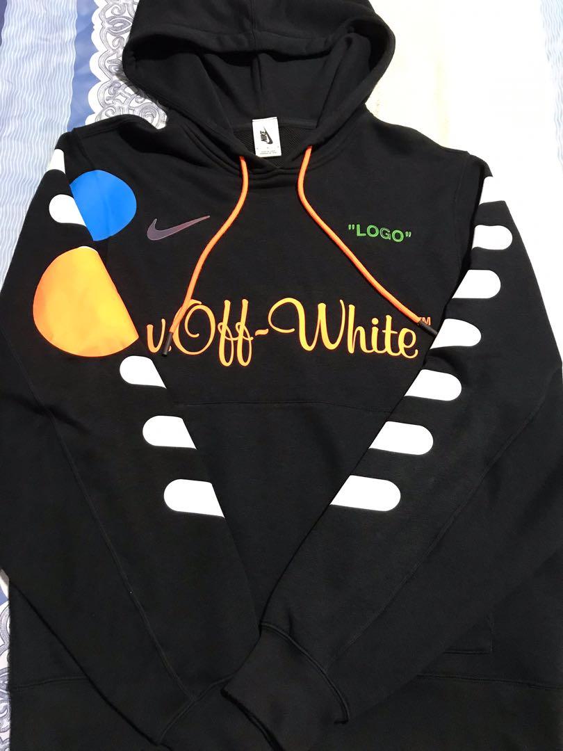 Size M Off White X Nike Hoodie Men S Fashion Clothes Tops On Carousell