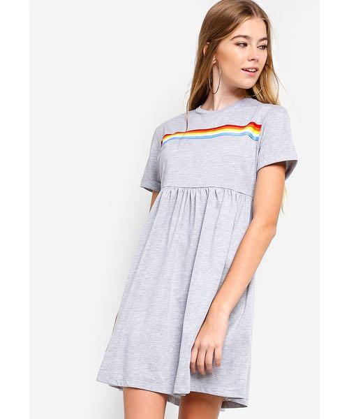 rainbow jersey dress