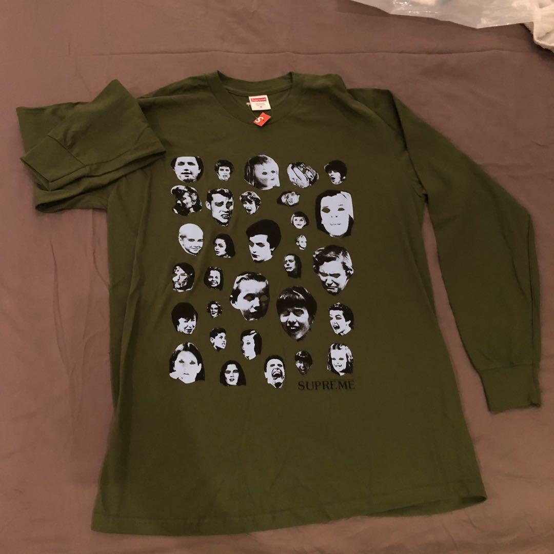 Supreme Faces Long Sleeve Tee Olive size M Brand New Men s