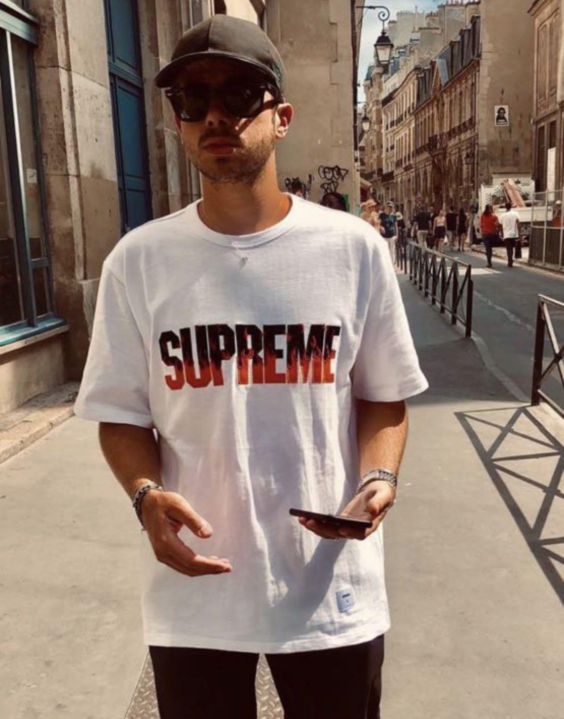 supreme flame shirt