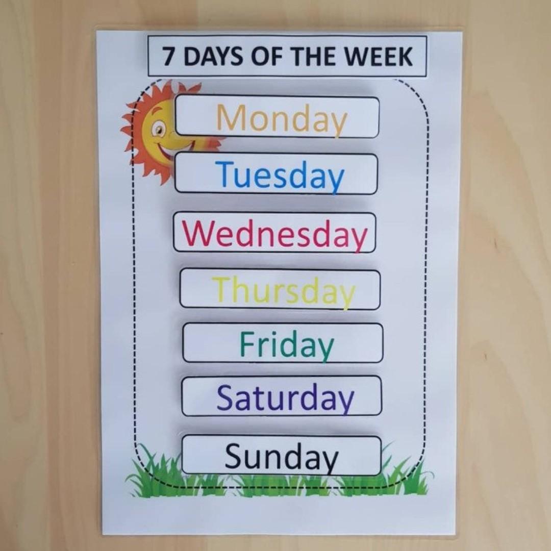Title 7 Days Of The Week English Chinese Malay Books Stationery Children S Books On Carousell
